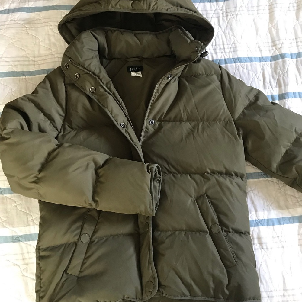 J.Crew Hooded puffer jacket